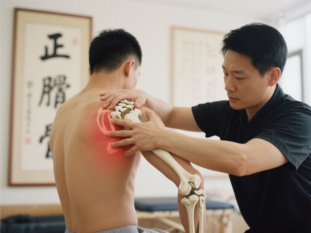 正骨疗法作为一种传统的治疗技术，通过手法调整矫正骨