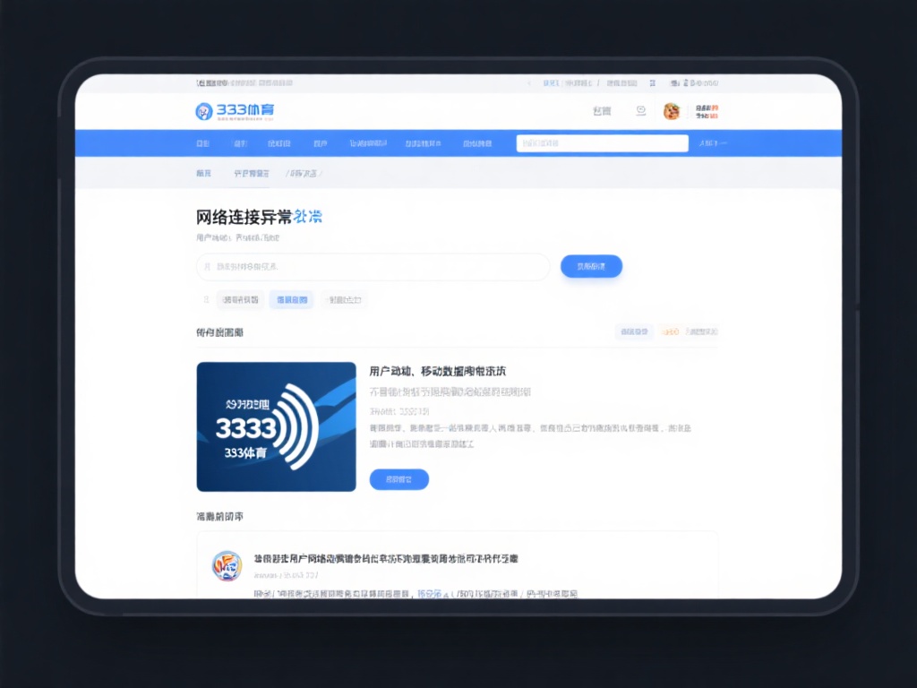 深入解析333体育无法打开的原因及解决方法分析 网络连接异常
用户端的网络状况直接影响网页的打开